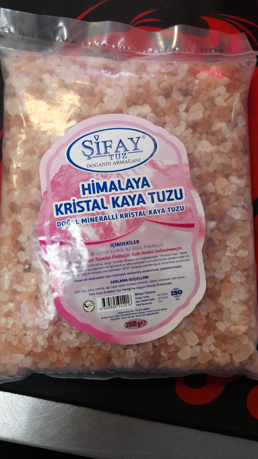 Şifay Himalaya Kristal Kaya Tuzu İri 1000 gr.