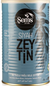 Şems Yağlı Siyah Sele Zeytin 900 gr.