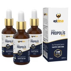 3 ADET Apideva Sıvı Propolis %20 20 ml. (Toplam 3x20 ml)