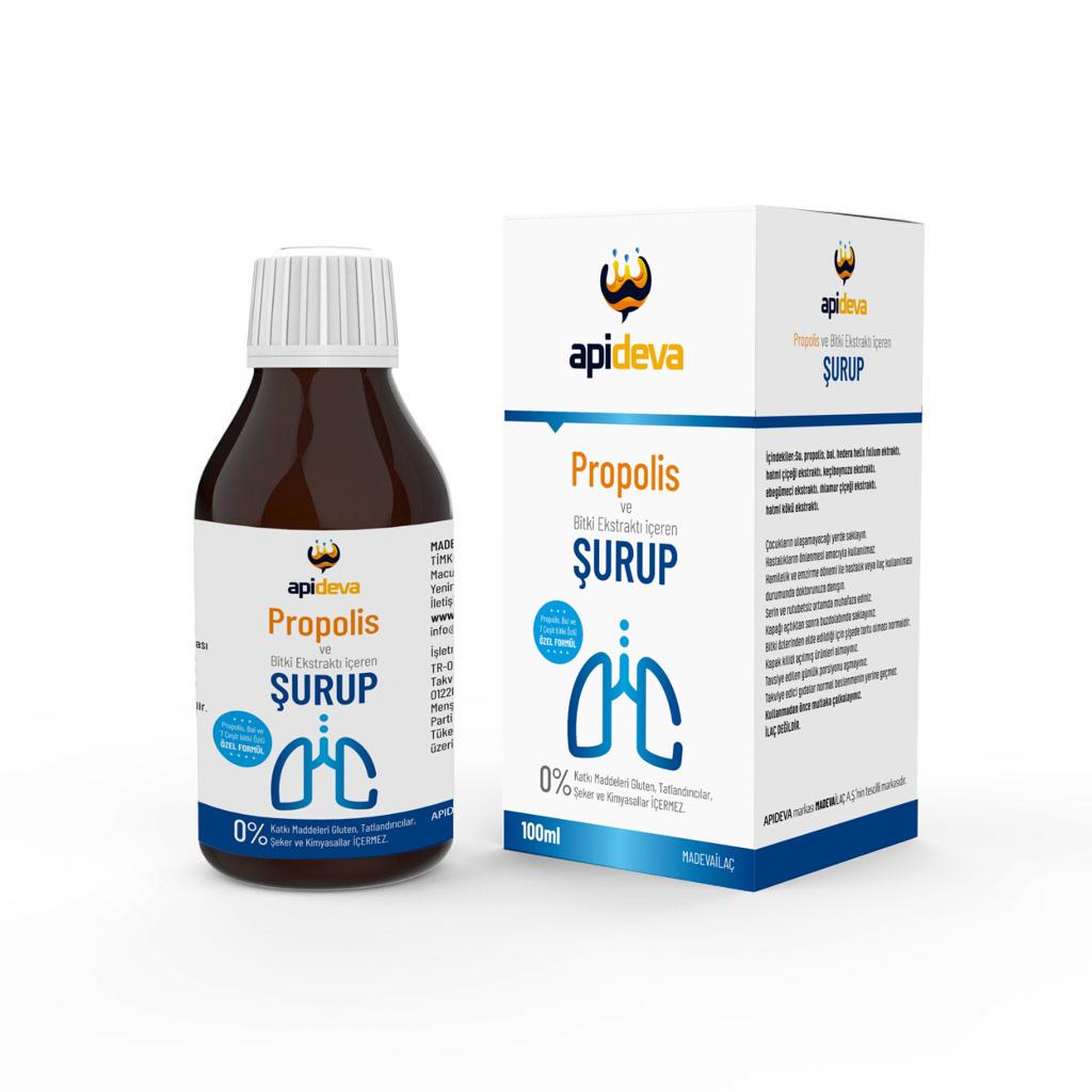 Apideva Propolisli Bitkisel Öksürük Şurubu 100 ml.