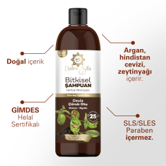12 ADET Babı Şifa Ceviz Çörek Otu Bitkisel Şampuan 12*400 ml.