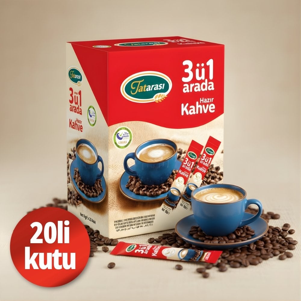 Tatarası 3'ü 1 Arada Kahve 20'li Kutu
