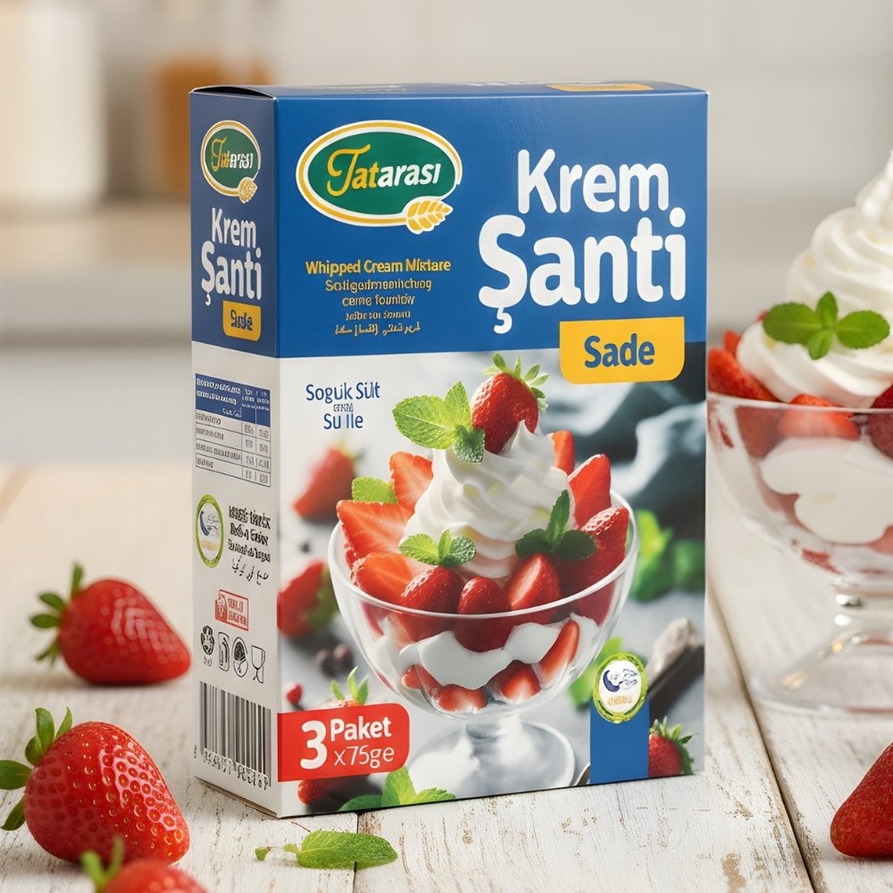 Tatarası Krem Şanti Sade 3'lü (3x75 gr.)