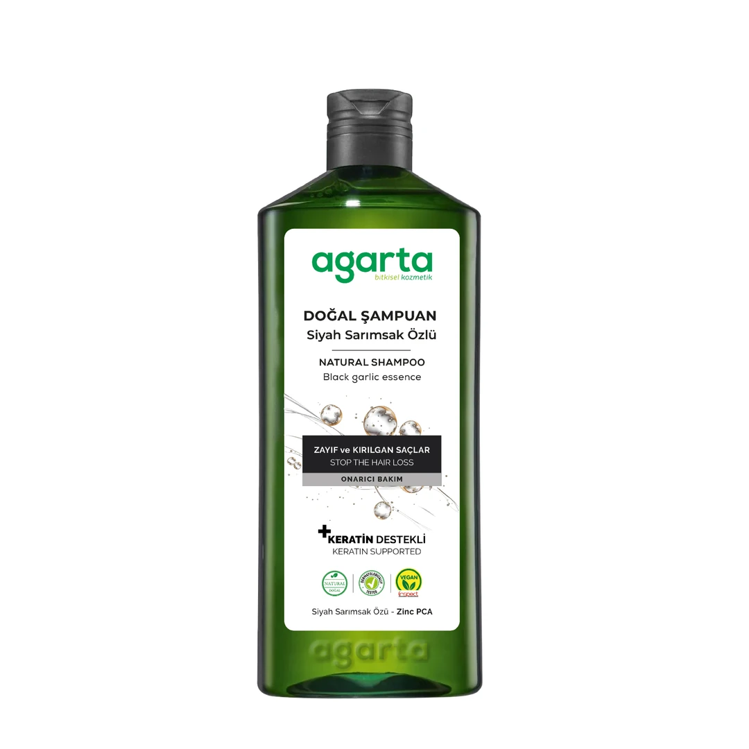 Agarta Doğal Saç Dökülmesine Karşı Siyah Sarımsaklı Şampuan 400 ml