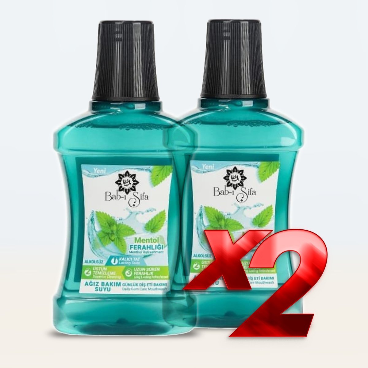 Babı Şifa Ağız Bakım Suyu Mentol Ferahlığı 290 ml 2 Adet