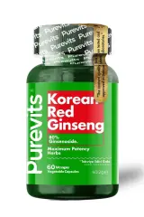 Purevist  Kırmızı Kore Ginseng- Korean Red Ginseng 500 Mg – 60 Vegan Kapsül