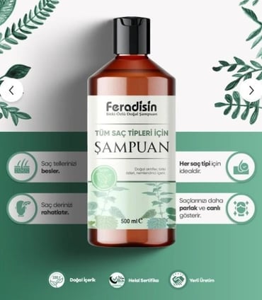 Feradisin Tüm Saçlar İçin Şampuan 500 ml.