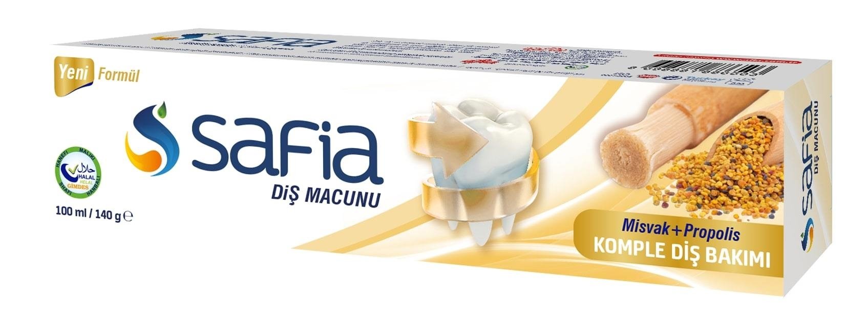 Safia Diş Macunu Misvak Propolis Komple Diş Bakımı 140 gr.