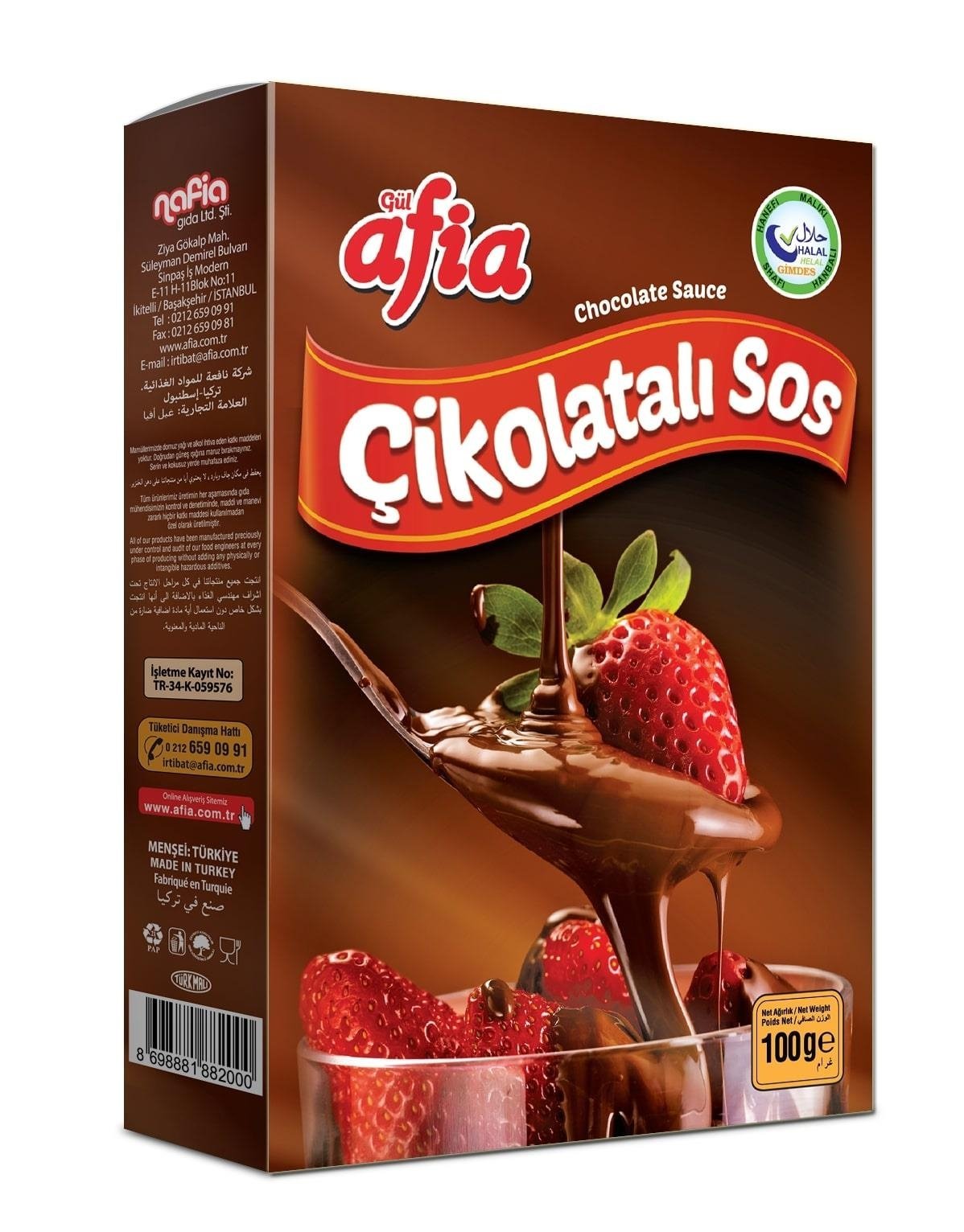 Çikolatalı Sos 10x100 gr.