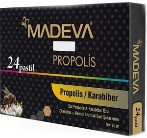 Madeva Boğaz Pastili Saf Propolis + Karabiber 24'lü