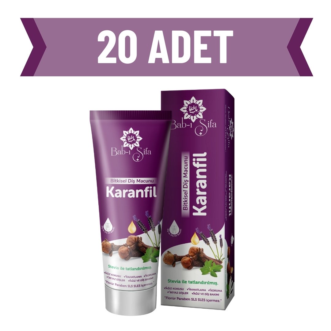 20 ADET Bab-ı Şifa Karanfil Diş Macunu 20*140 gr.